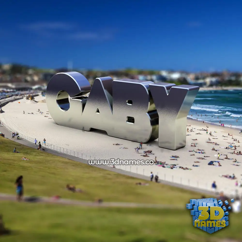 gaby in Bondi Beach style - 3D name wallpaper