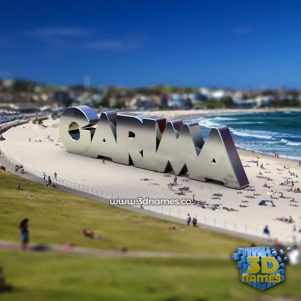 garima in Bondi Beach style - 3D name wallpaper