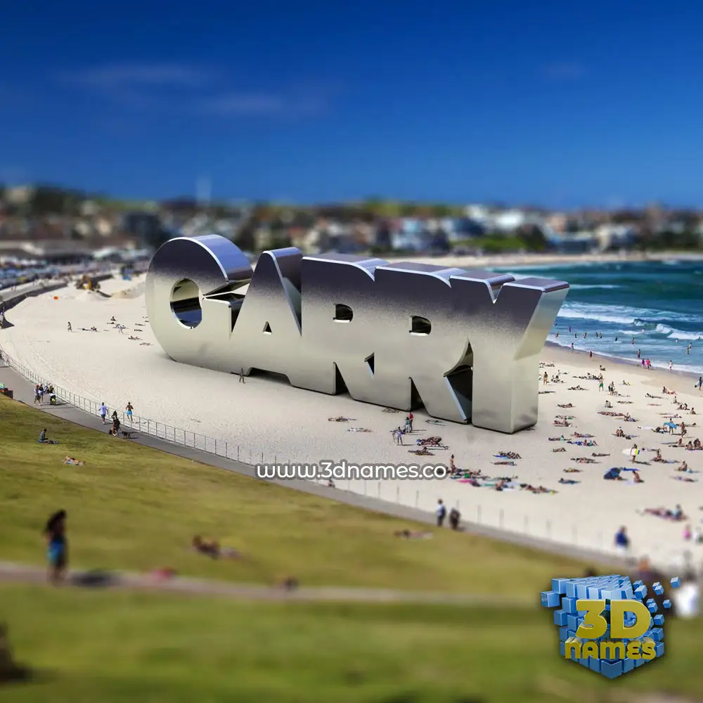 garry in Bondi Beach style - 3D name wallpaper