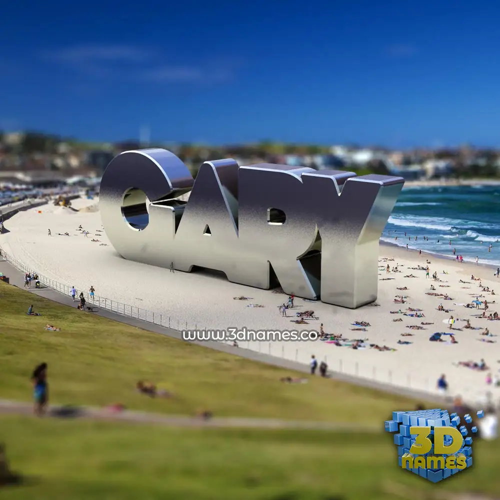 gary in Bondi Beach style - 3D name wallpaper