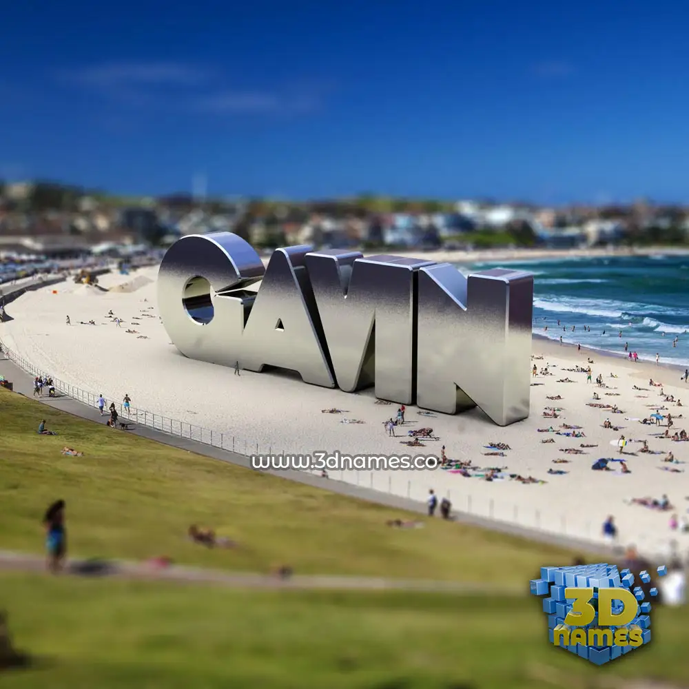 gavin in Bondi Beach style - 3D name wallpaper