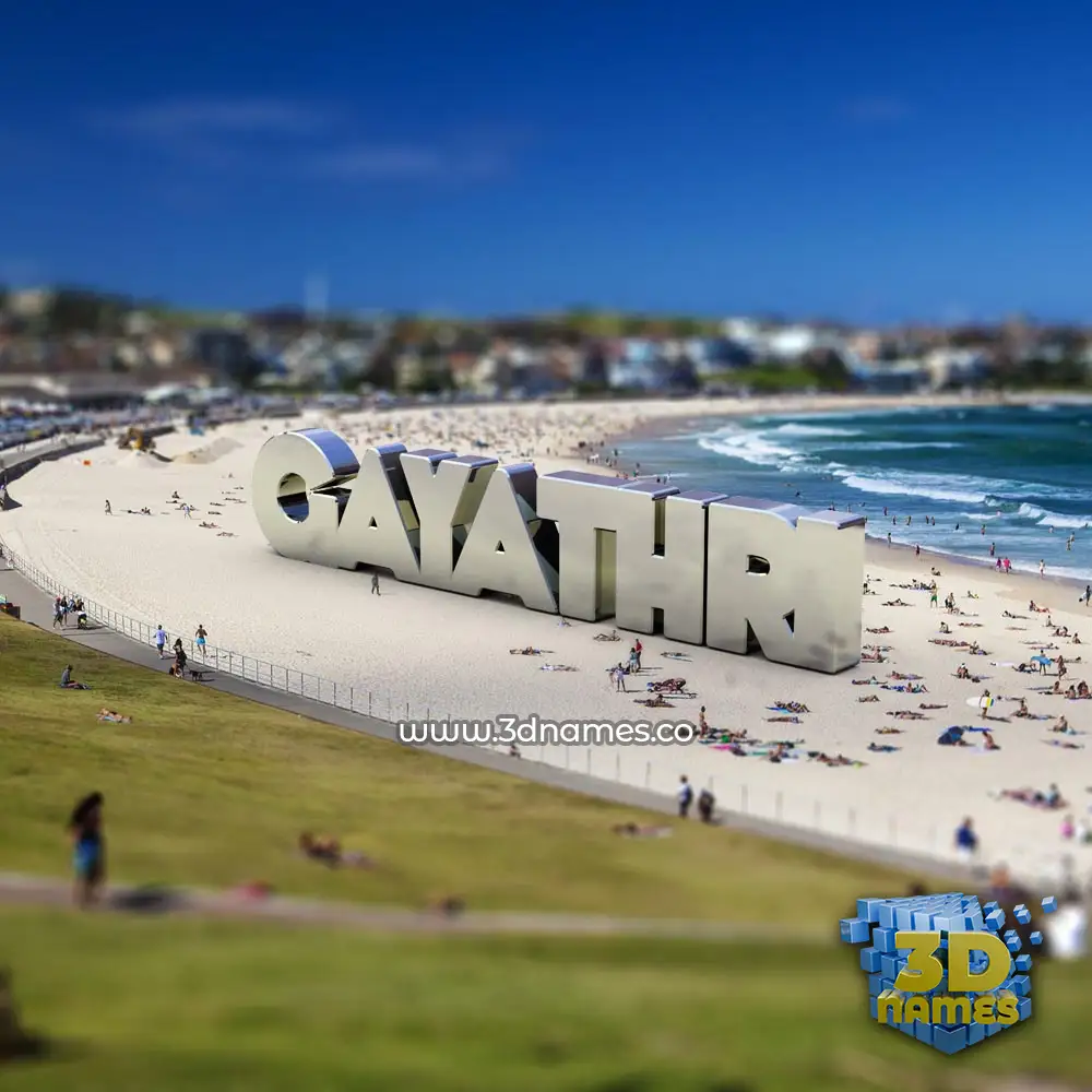 gayathri in Bondi Beach style - 3D name wallpaper