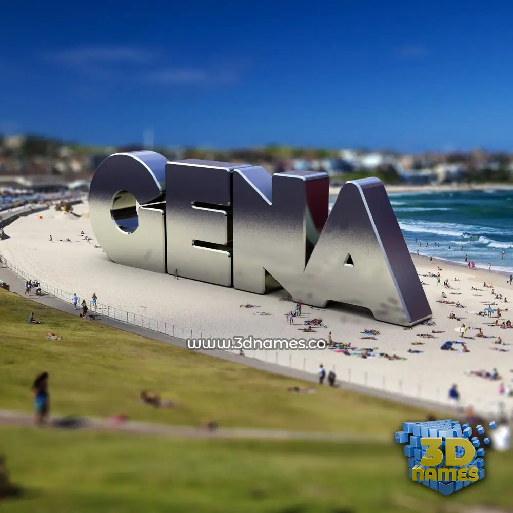 gena in Bondi Beach style - 3D name wallpaper