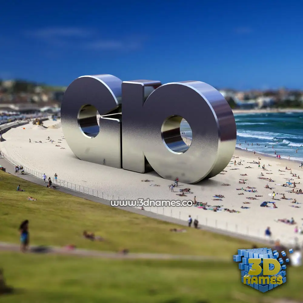 gio in Bondi Beach style - 3D name wallpaper
