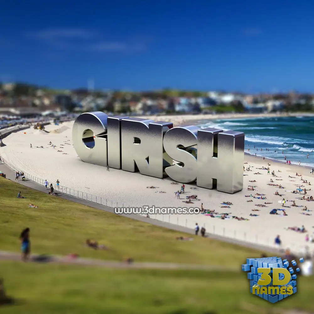girish in Bondi Beach style - 3D name wallpaper