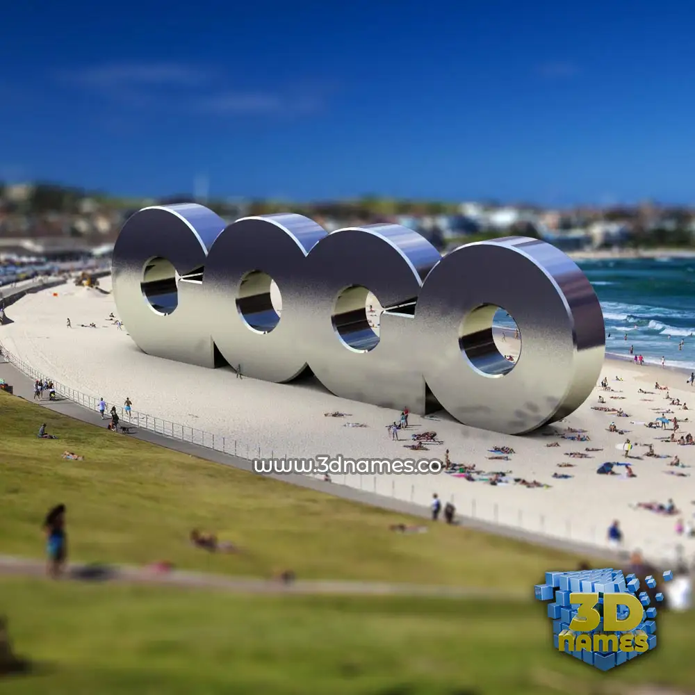 gogo in Bondi Beach style - 3D name wallpaper