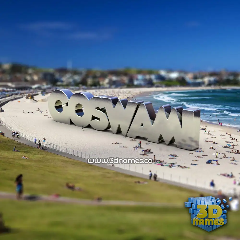 goswami in Bondi Beach style - 3D name wallpaper