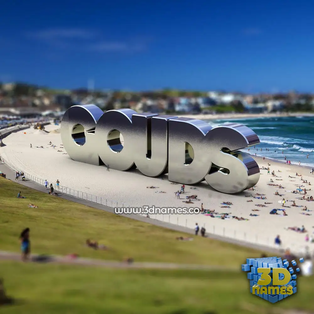 gouds in Bondi Beach style - 3D name wallpaper