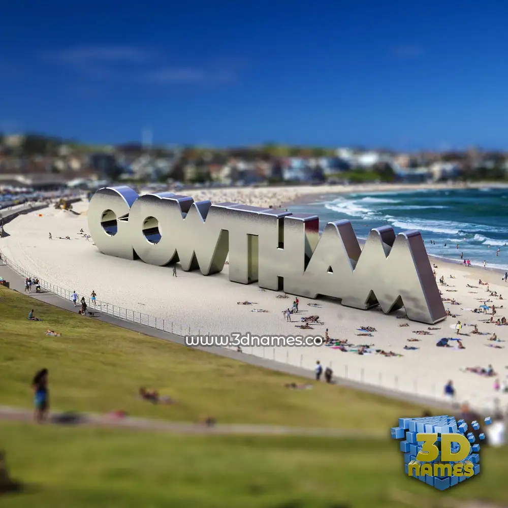 gowtham in Bondi Beach style - 3D name wallpaper