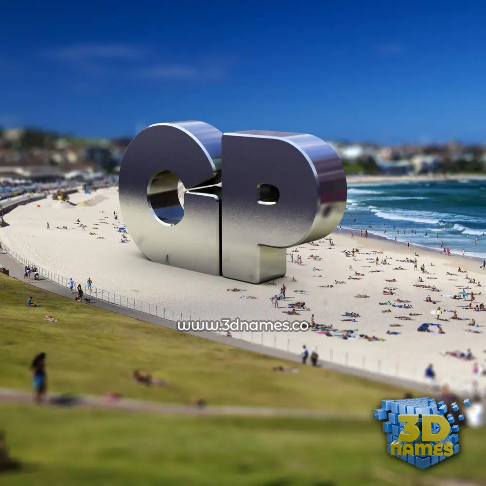 gp in Bondi Beach style - 3D name wallpaper