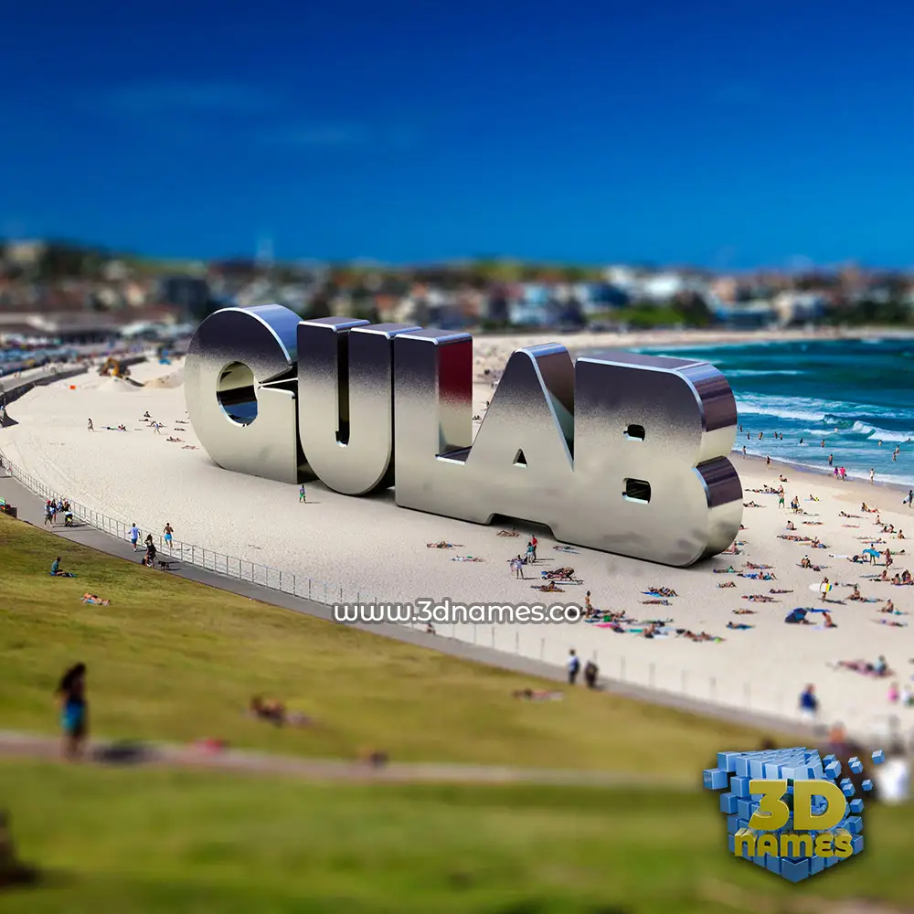 gulab in Bondi Beach style - 3D name wallpaper