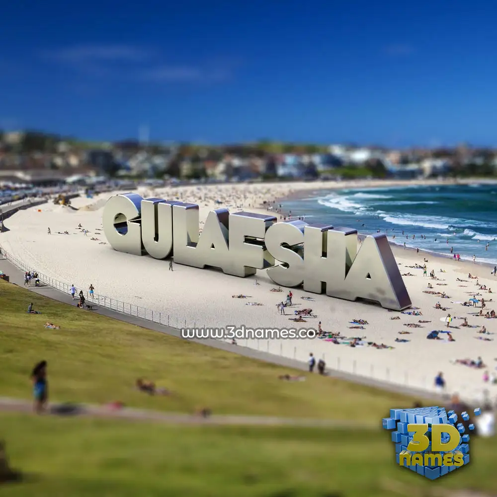 gulafsha in Bondi Beach style - 3D name wallpaper