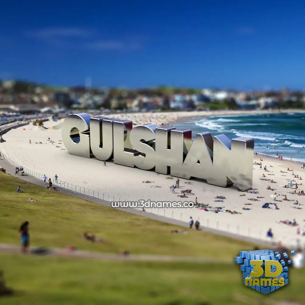 gulshan in Bondi Beach style - 3D name wallpaper