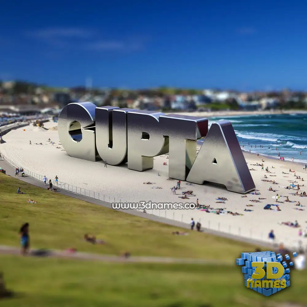 gupta in Bondi Beach style - 3D name wallpaper