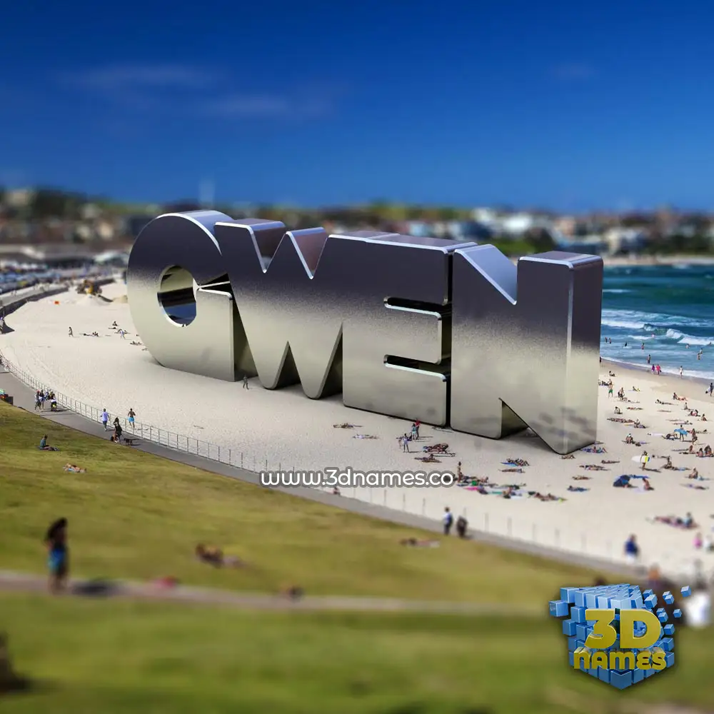 gwen in Bondi Beach style - 3D name wallpaper