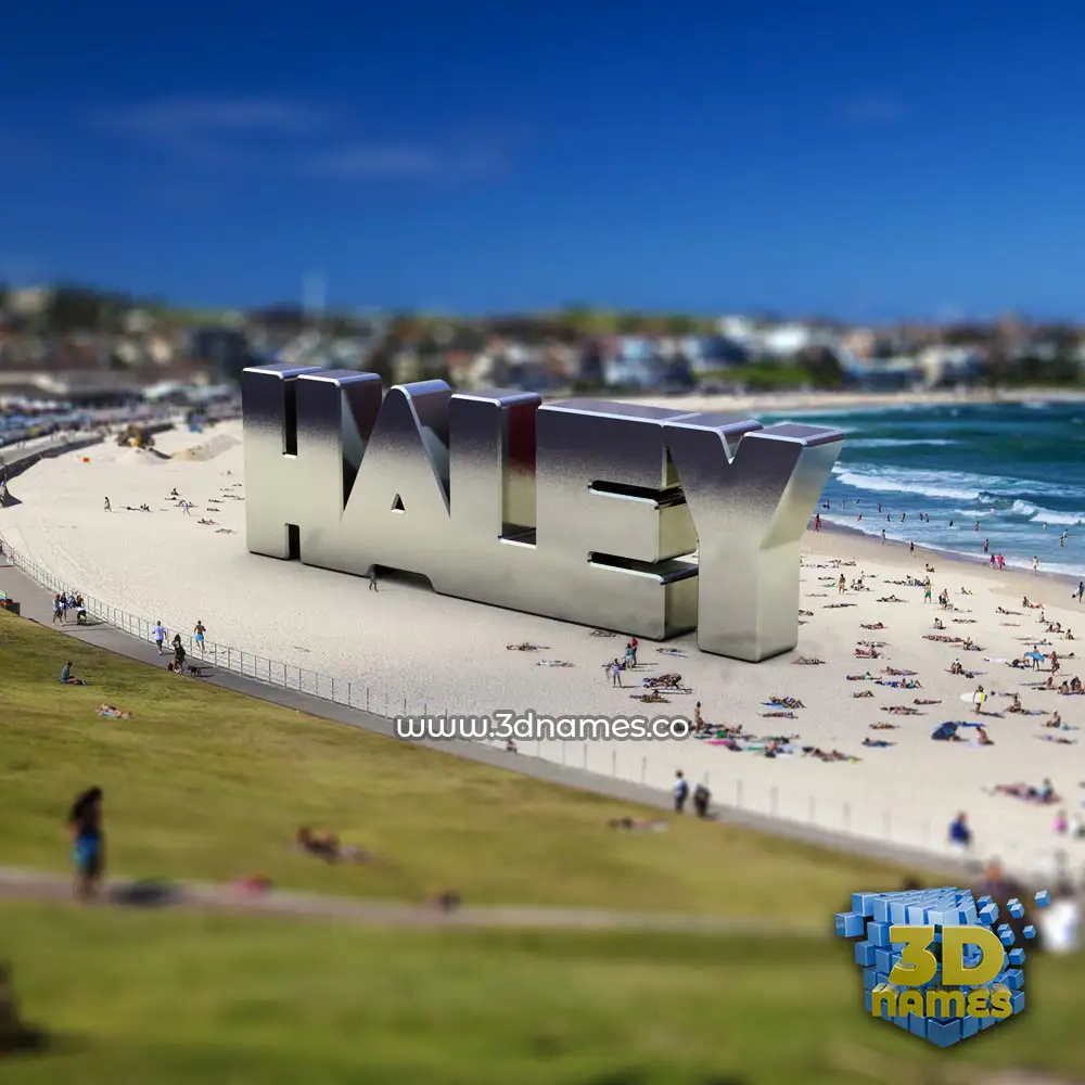 haley in Bondi Beach style - 3D name wallpaper
