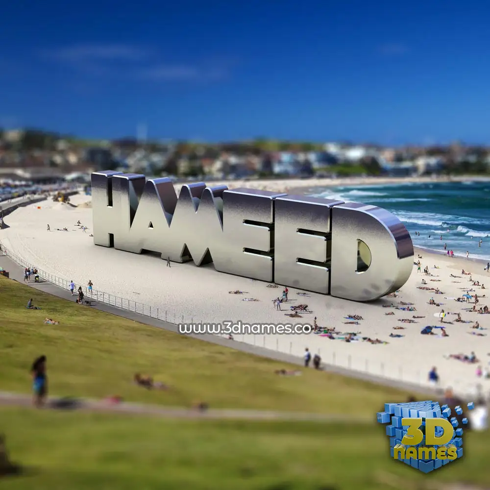 hameed in Bondi Beach style - 3D name wallpaper