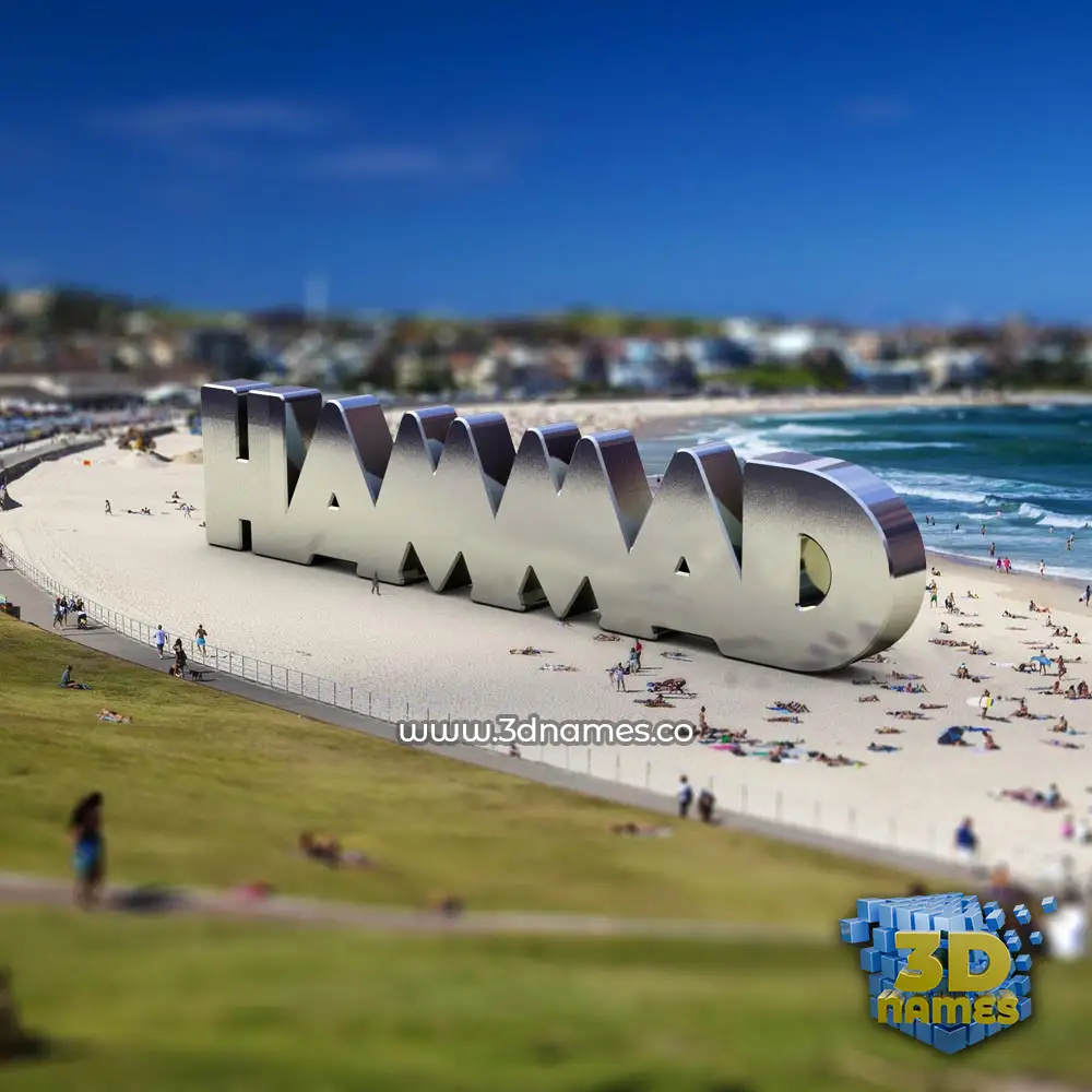 hammad in Bondi Beach style - 3D name wallpaper