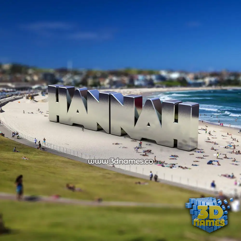 hannah in Bondi Beach style - 3D name wallpaper