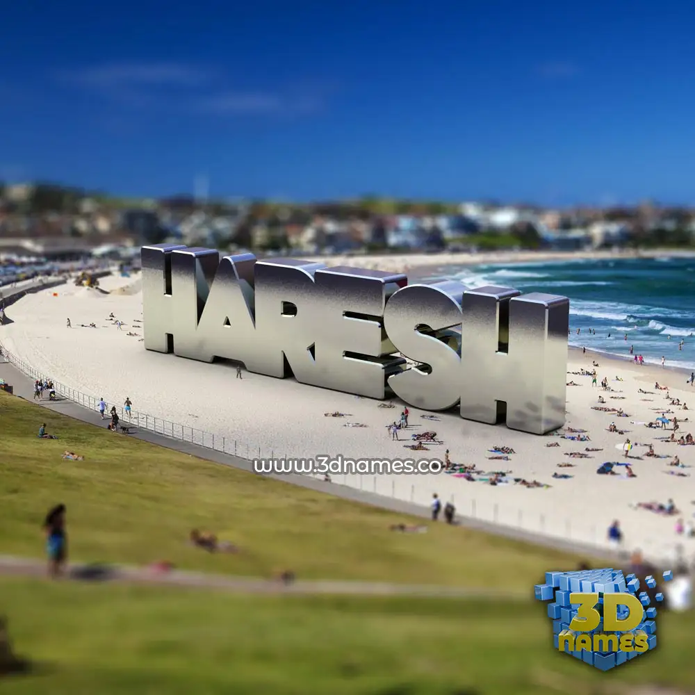 haresh in Bondi Beach style - 3D name wallpaper