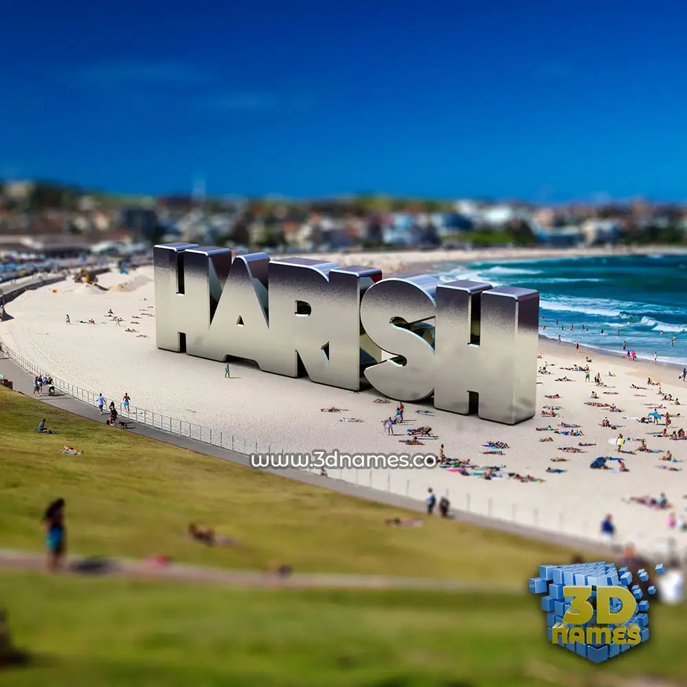 harish in Bondi Beach style - 3D name wallpaper