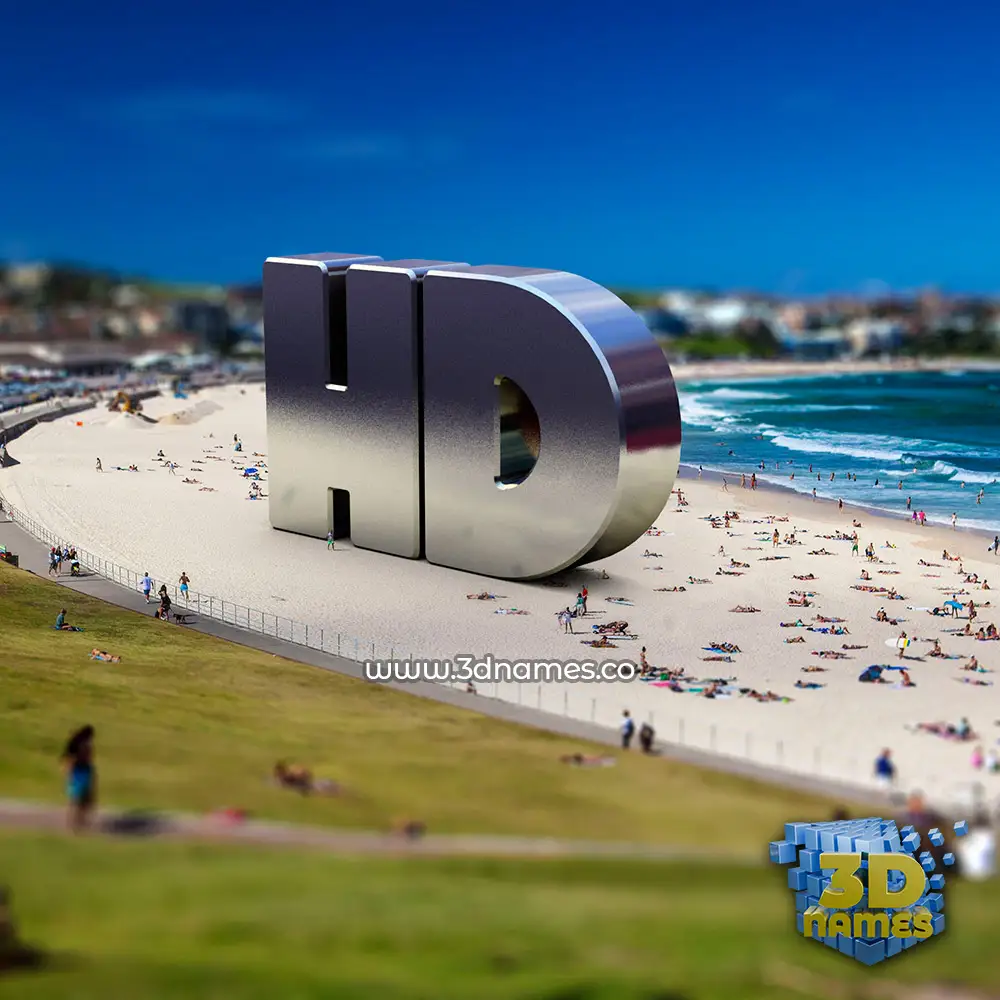 hd in Bondi Beach style - 3D name wallpaper