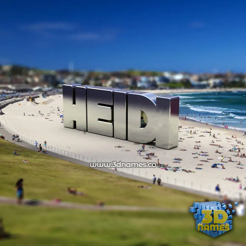 heidi in Bondi Beach style - 3D name wallpaper