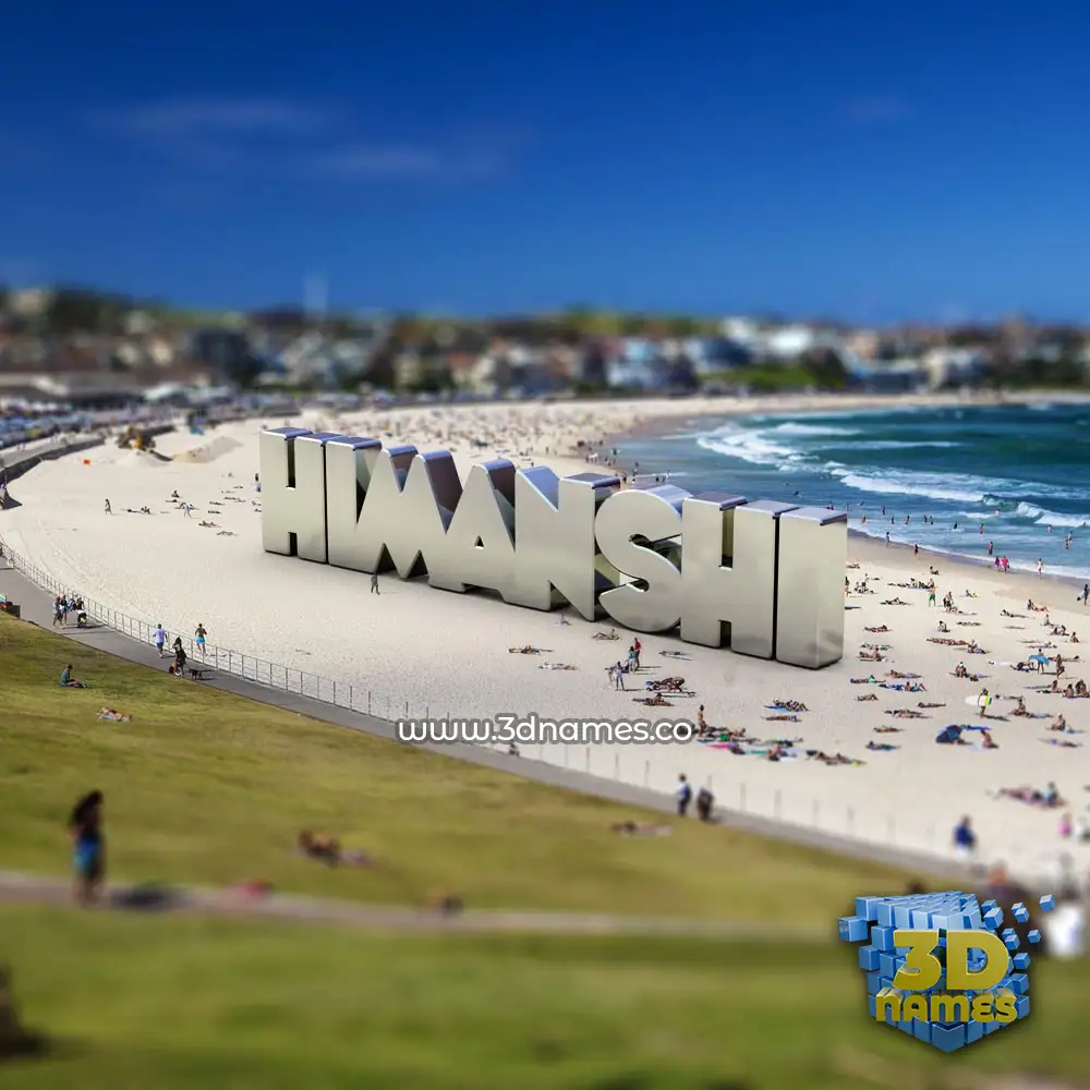 himanshi in Bondi Beach style - 3D name wallpaper