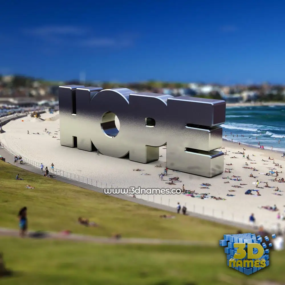 hope in Bondi Beach style - 3D name wallpaper