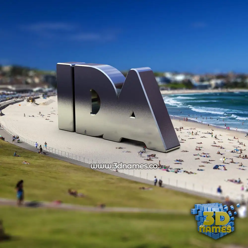 ida in Bondi Beach style - 3D name wallpaper