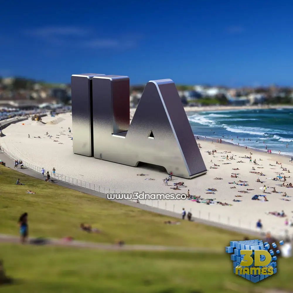 ila in Bondi Beach style - 3D name wallpaper