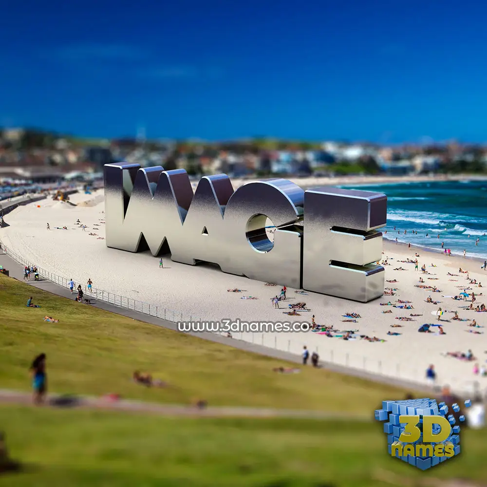 image in Bondi Beach style - 3D name wallpaper