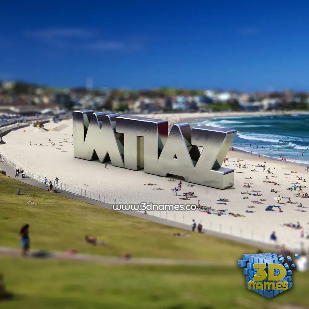 imtiaz in Bondi Beach style - 3D name wallpaper