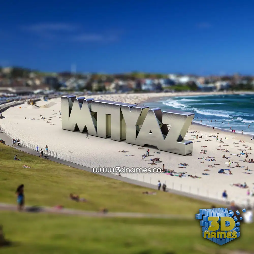imtiyaz in Bondi Beach style - 3D name wallpaper