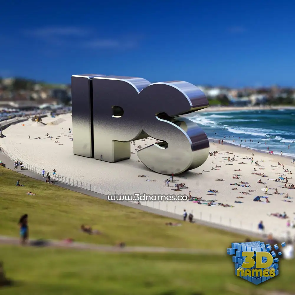 ips in Bondi Beach style - 3D name wallpaper
