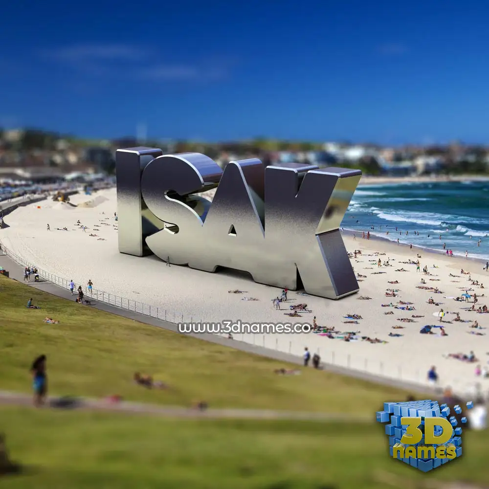 isak in Bondi Beach style - 3D name wallpaper