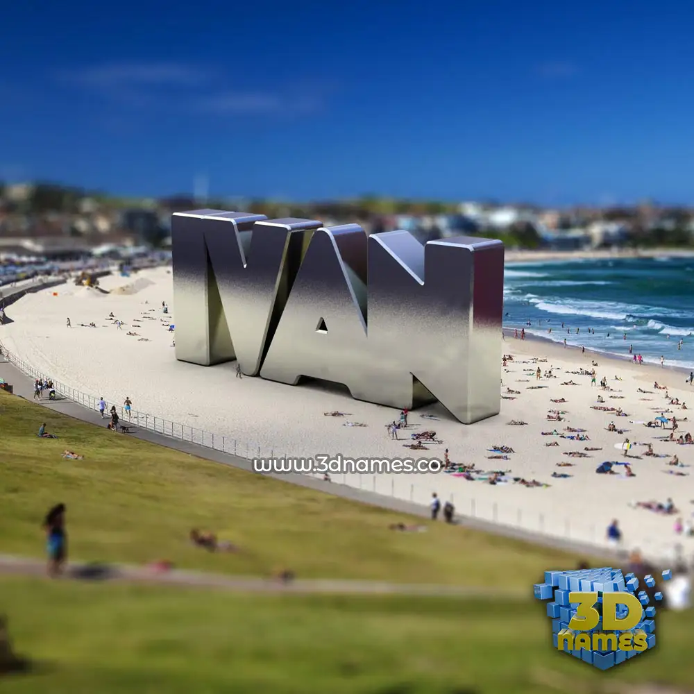 ivan in Bondi Beach style - 3D name wallpaper