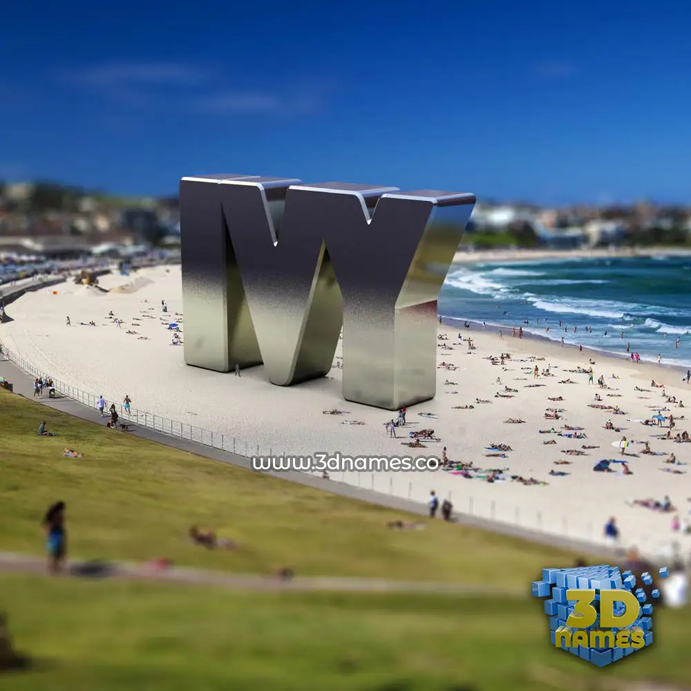 ivy in Bondi Beach style - 3D name wallpaper