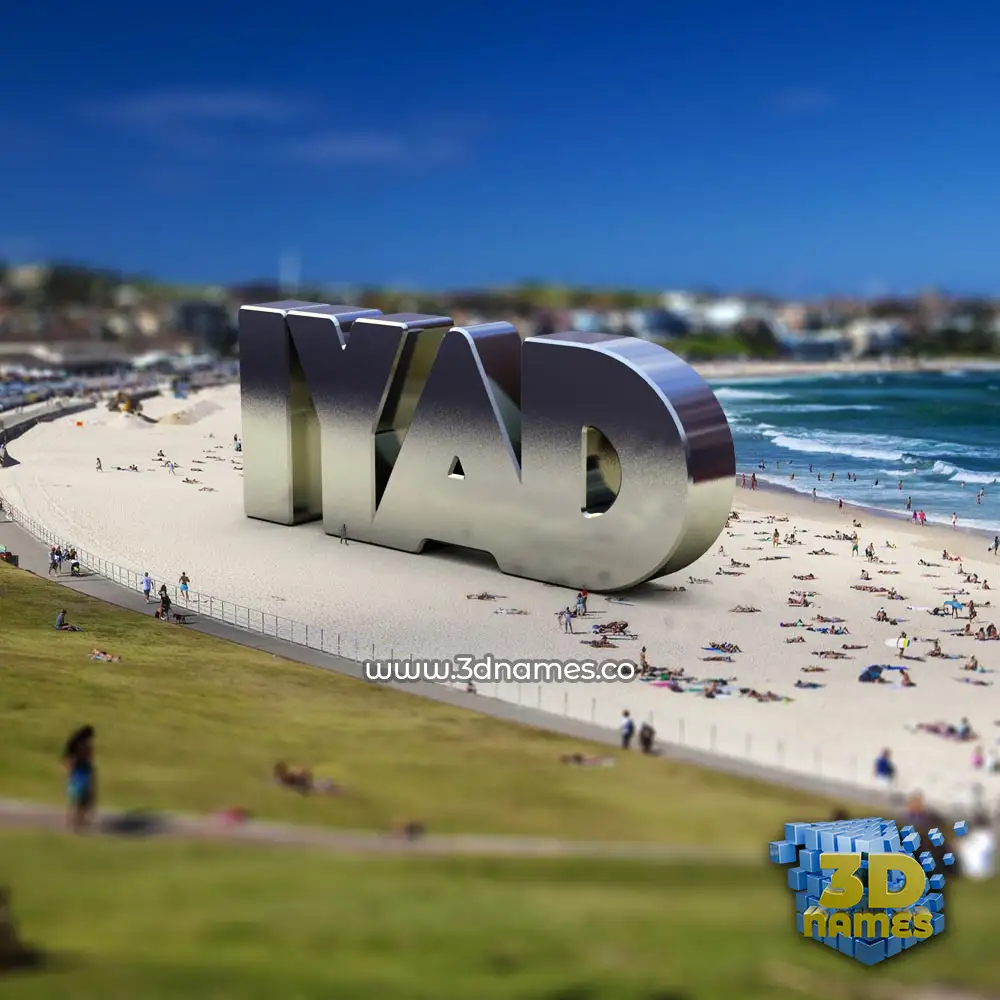 iyad in Bondi Beach style - 3D name wallpaper