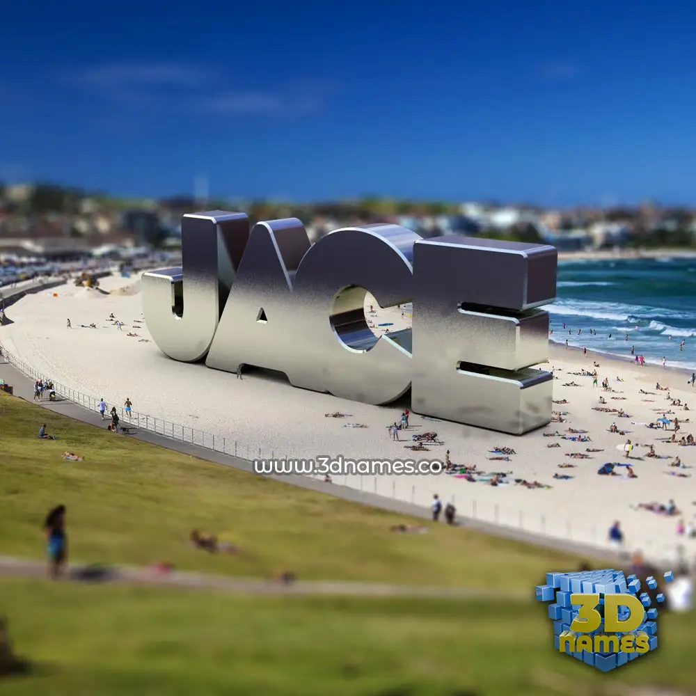jace in Bondi Beach style - 3D name wallpaper