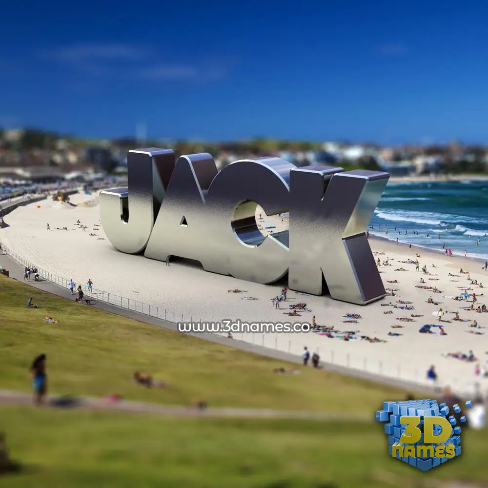 jack in Bondi Beach style - 3D name wallpaper