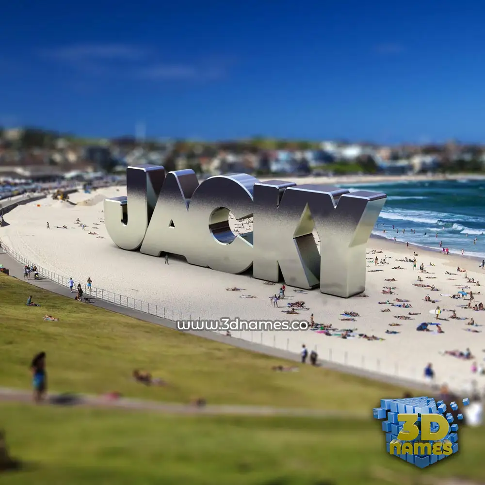jacky in Bondi Beach style - 3D name wallpaper