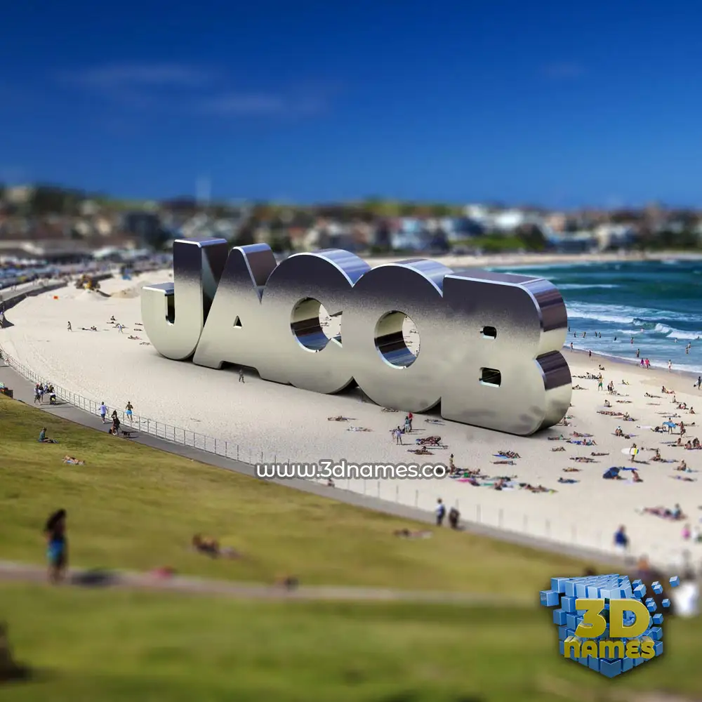 jacob in Bondi Beach style - 3D name wallpaper