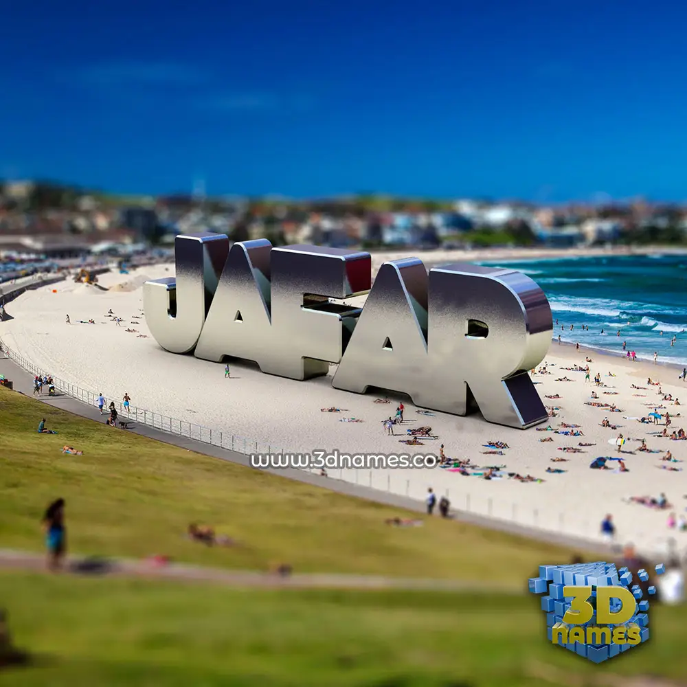 jafar in Bondi Beach style - 3D name wallpaper