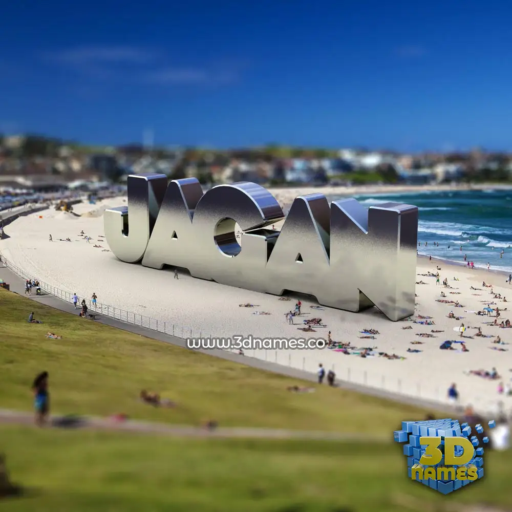 jagan in Bondi Beach style - 3D name wallpaper