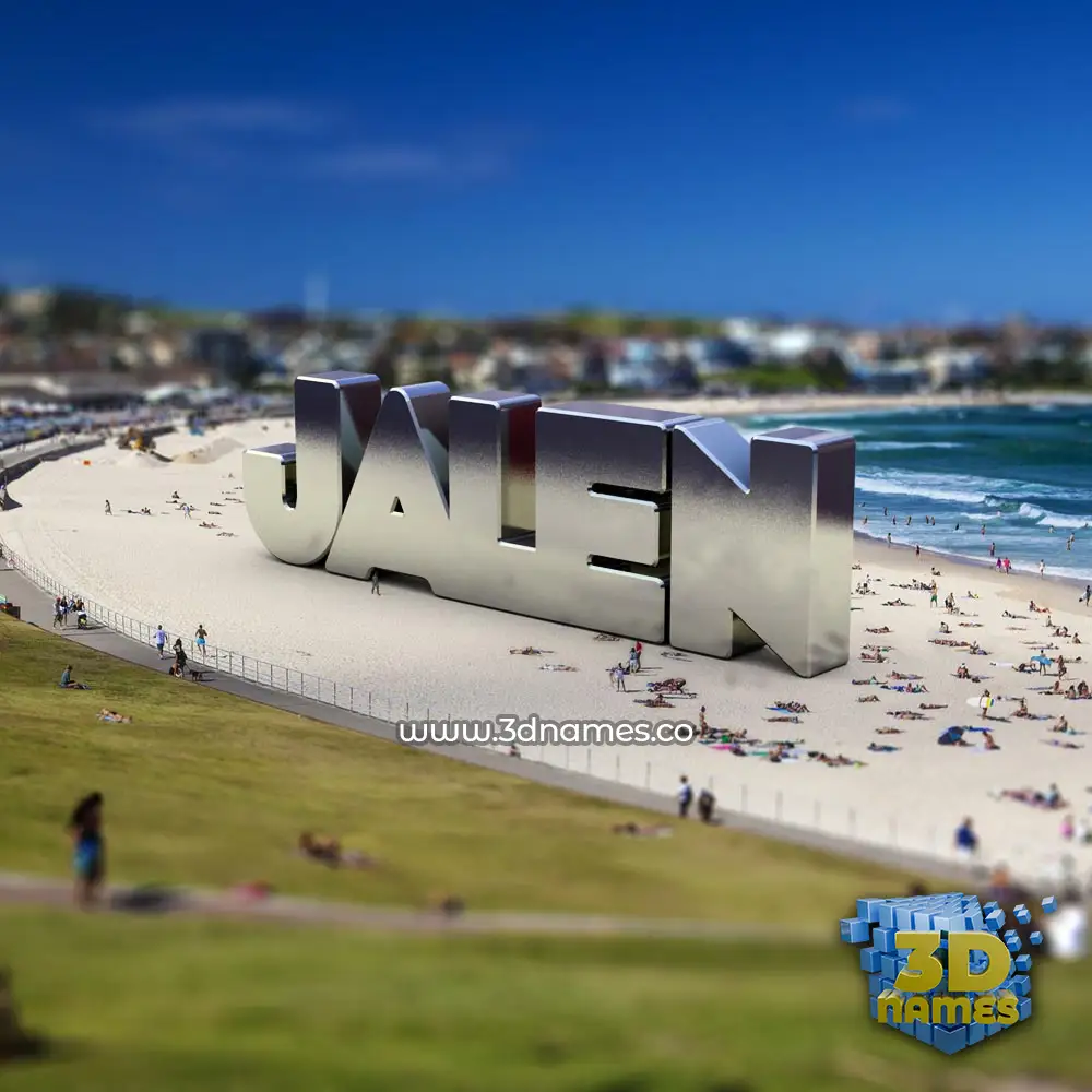 jalen in Bondi Beach style - 3D name wallpaper