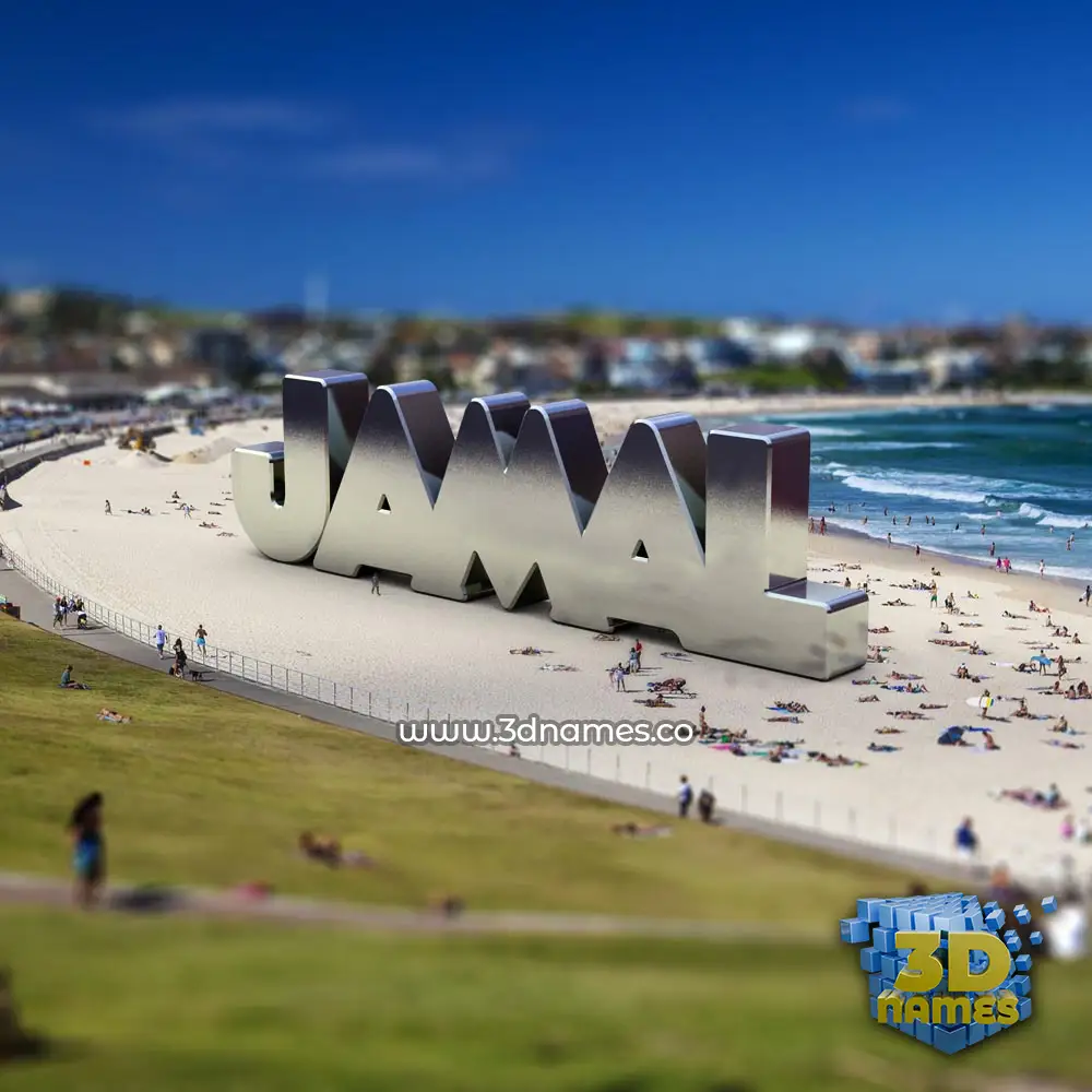 jamal in Bondi Beach style - 3D name wallpaper