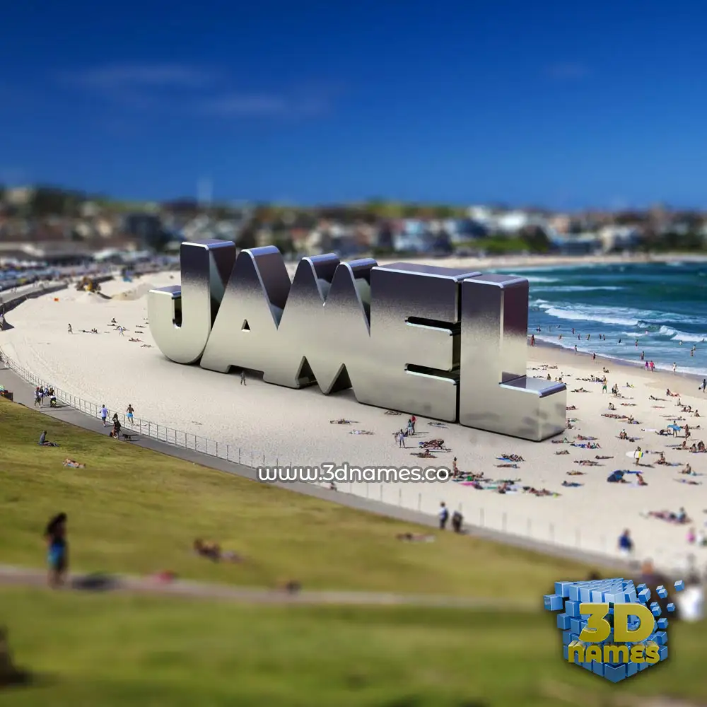 jamel in Bondi Beach style - 3D name wallpaper
