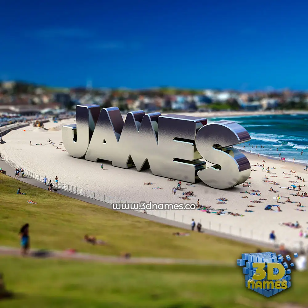 james in Bondi Beach style - 3D name wallpaper