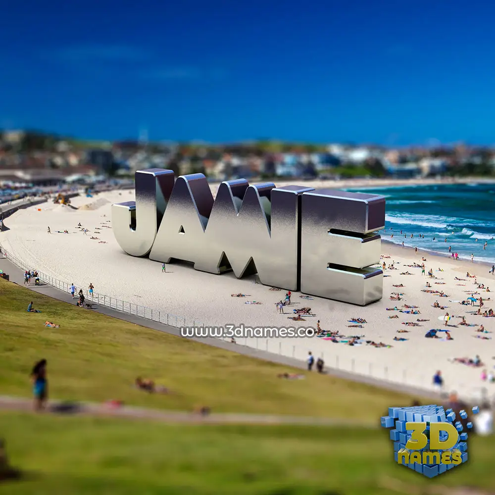 jamie in Bondi Beach style - 3D name wallpaper